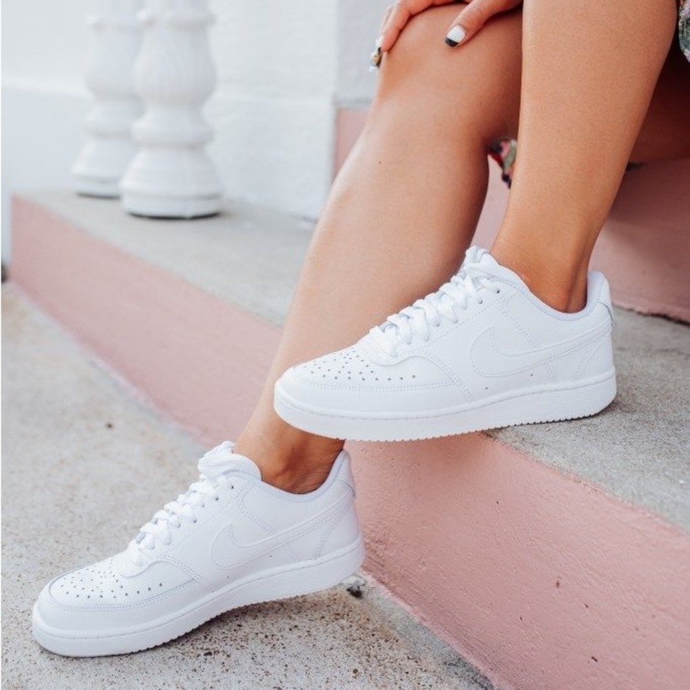 Nike Women’s Athletic Court Vision Low Top White Sneakers